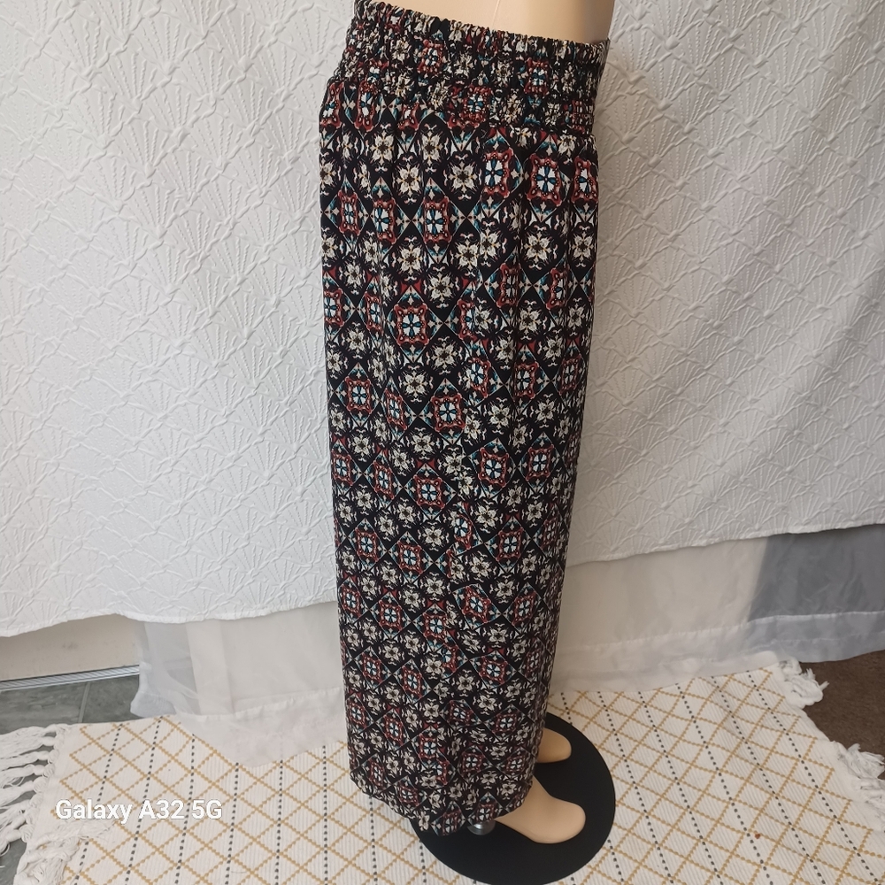 Studio 253 Pant Size 1X Multicolor Patterned Fabric - Picture 4 of 12